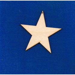 SKLEJKA #3mm Gwiazdka 8cm  / 5-ramienna  , z otworem